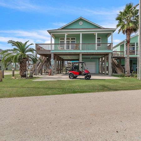 Steps To Beach Golf Cart About Time Beach Retreat Bolivar Peninsula Eksteriør billede