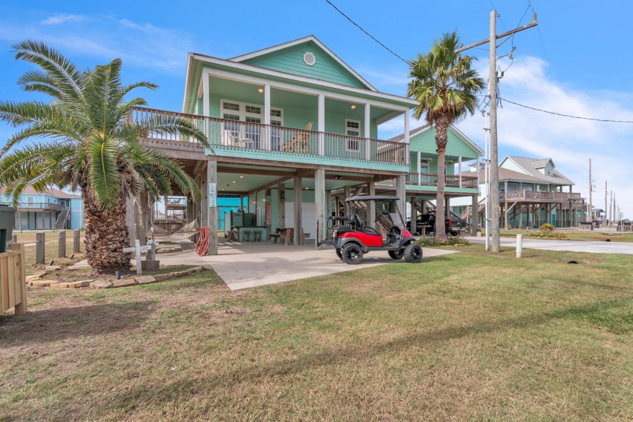 Steps To Beach Golf Cart About Time Beach Retreat Bolivar Peninsula Eksteriør billede
